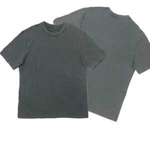 T-shirt en toile 100% coton, col rond, style streetwear vintage, coupe classique, personnalisable, effet vieilli, haute qualité, respirant, séchage rapide - Product Image 1