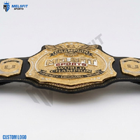 Ceinture de Champion Sportive Melsfit de Haute Qualité, Personnalisable, Réglable, Écologique, Respirante, Taille Haute, Unisexe, en Coton