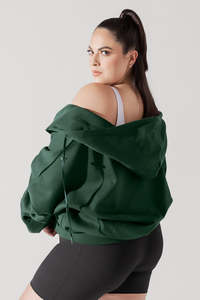 Sweat-shirt à capuche surdimensionné pour femme, fermeture éclair intégrale, veste décontractée streetwear, vêtements OEM ODM - Product Image 6