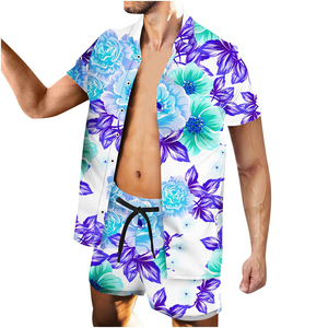 Ensemble court pour homme en coton respirant, sublimation authentique, prix de gros, haute qualité, nouveau design, ensemble court uni pour homme. - Product Image 1