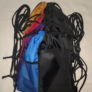 Custom <b>Printed</b> Gym Sport Backpack Promotional Outdoor Casual Waterproof Polyester Drawstring Bag with Front Zipper Pocket - Product Image 2