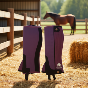 Women's Equestrian Horse <b>Riding</b> Synthetic Leather Half <b>Chaps</b> Horse <b>Riding</b> Equestrian Leg Protection Durable Comfortable Fit - Product Image 3