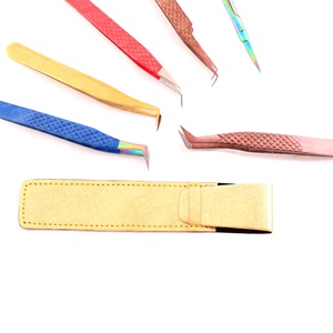 Punta de fibra de acero inoxidable de alta calidad Todas las mejores pinzas de extensión de pestañas de volumen para un agarre perfecto a las pestañas - Product Image 3