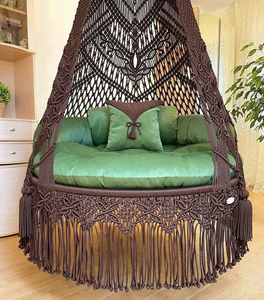 Macrame <b>Hammock</b> Chair, Hanging Swing, Indoor Chair, Patio Swing, Boho Chair - Product Image 2