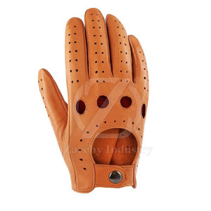 Gants de conduite en cuir antidérapants à sangle de poignet réglable, confortables toutes saisons, en promotion en ligne - Product Image 5