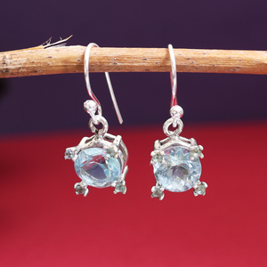 Handmade Designer <b>Rainbow</b> Moonstone <b>Drop</b> Earrings 925 Sterling Silver Trendy Jewelry for Women & Girls-Party & Gift Wear - Product Image 3