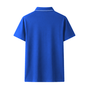 Polo de Manga Corta Azul Rey para Hombre, Camiseta Deportiva Transpirable de Mezcla de Algodón para Verano, Personalizable con Logotipo, Venta al Por Mayor - Product Image 2