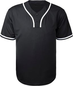 Camiseta Deportiva Clásica de Béisbol, Manga Corta, 2 Botones, Malla Transpirable - Product Image 1