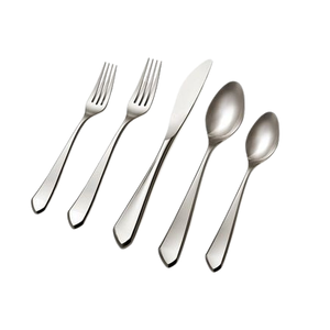 Manche en bois moderne couteau fourchette cuillère hôtel restaurant à manger 5 pièces ensemble de couverts en acier inoxydable ensemble de couverts pour événement royal - Product Image 4