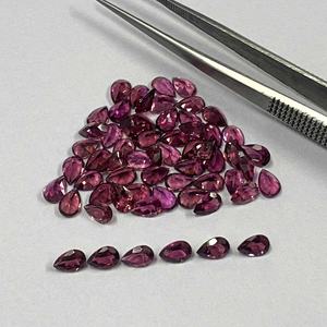 Pierres précieuses semi-précieuses en vrac calibrées de qualité AAA du fabricant indien 6mm 8mm en forme de poire en tourmaline rose naturelle - Product Image 1