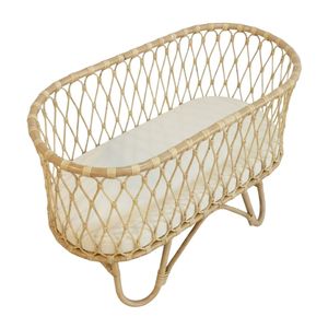 Meubles pour enfants en gros, lit bébé ovale en rotin, lit bébé tissé naturel, chambre d'enfant, haute qualité, prix d'usine, vente chaude à prix réduit - Product Image 1