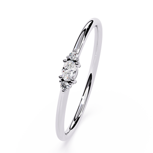 Anillo de Compromiso de Platino para Mujer con Diamantes Redondos de Corte Brillante, con Diamantes Naturales Certificados por GIA, Estilo Clásico - Product Image 2