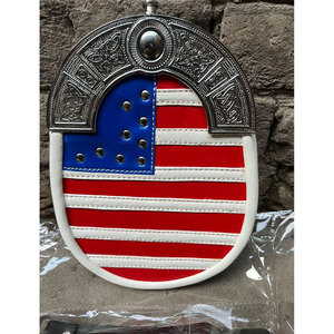 Sporran de Cuero Vegano 100% Hecho a Mano con Diseño de la Bandera de EE. UU., Accesorio Tradicional Escocés para Trajes Highland - Product Image 1