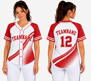 Camiseta de Béisbol para Mujer, Totalmente Personalizable, Ropa Deportiva con Logotipo y Diseño Personalizados, Transpirable, con Botones, Corte Regular - Product Image 6