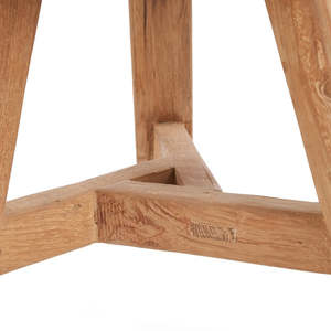 Mesa de Centro Moderna de Madera de Teca Sólida Natural con Tapa de Mármol para Sala de Estar, Muebles para Hotel y Restaurante - Product Image 6
