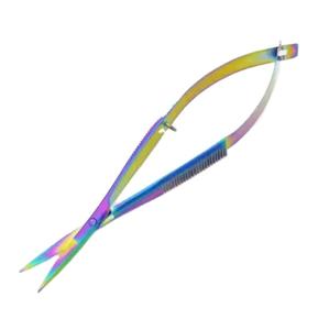 Micro tijera, instrumentos oftálmicos para ojos, Micro tijeras de resorte para recortador de pestañas profesional, tijeras de resorte de 10cm - Product Image 1