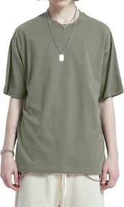 เสื้อยืดโอเวอร์ไซส์ผ้าฝ้ายแท้ 100% น้ำหนัก 220 กรัม พิมพ์ลายตามสั่งที่ไหล่ สไตล์ฮิปฮอป ไซส์ใหญ่พิเศษ ผ้าฝ้ายแท้ 100% ทรงบ็อกซี่ สำหรับผู้ชาย - Product Image 4