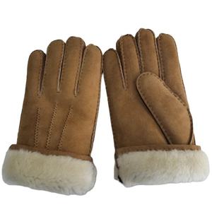 Custom Logo Windproof Winter Leather Gloves Thick Fleece Lined Thermal Driving Gloves Factory - Product Image 2