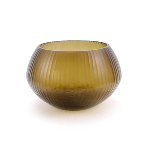 Premium Yala Amber <b>Glass</b> <b>Vase</b> with Artisan Hand Finished Detailing for Upscale Home Styling and Decor - Product Image 1