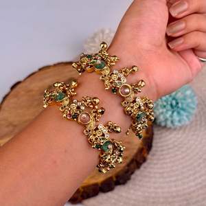Indian Ethnic Fashion Bangle-Nitya Heritage Pastel Openable Bangles - Product Image 3