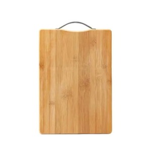 Tabla de cortar de bambú rectangular con asa y compartimentos para verduras y carne - Product Image 2