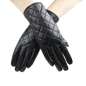 Women Luxury Lambskin Leather <b>Gloves</b> Warm Winter Dress <b>Gloves</b> <b>Touchscreen</b> Fashion OEM Custom Wholesale Supply - Product Image 2