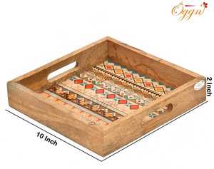 Plateau en bois élégant et durable au design moderne pour servir des fruits secs, des collations, des bonbons pour la maison, les dîners, les occasions festives, la décoration de table - Product Image 3