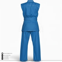 MAWRA MMA Kimono de grappling sans manches BJJ avec logo personnalisé, 100% coton tissage perlé, gilet professionnel d'entraînement, uniforme 380 g/m²