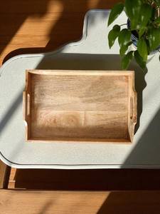 Bandeja de Madera Floral Art Deco de Alta Calidad con Asas Caladas, Multifuncional, Decorativa, Regalo de Boda para la Cocina - Product Image 2