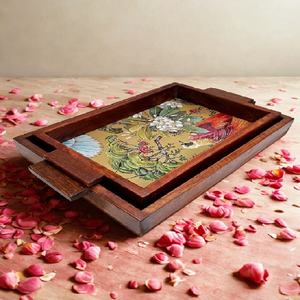 Antique Rectangle Wooden Dinner Serving Tray Custom Size Handmade Painted Wood Crafts for <b>Wall</b> <b>Signs</b> & Wooden Boxes - Product Image 5