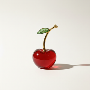 Prensapapeles de Cristal Hecho a Mano con Diseño de Cereza, Arte en Cristal, Decoración para Hogar, Oficina, Coche, Regalo Decorativo - Product Image 1