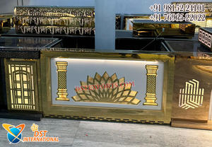 Mostrador de Comida Moderno para Eventos de Boda, Mostrador de Comida de Acero Inoxidable para Salón de Banquetes, Mostrador de Buffet para Bodas en EE. UU. - Product Image 3