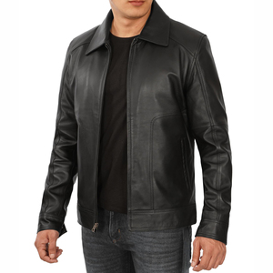Chaqueta de Cuero Genuino para Hombre, Estilo Motero de Lujo, Resistente, Informal, Diseño de Moda Urbana - Product Image 3