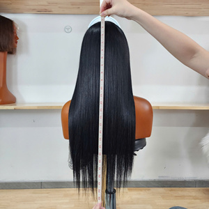 Perruque de luxe SDD en cheveux vierges ultra-lisses, densité 250%, Lace Front 13x6, Double Drawn, cheveux humains vietnamiens bruts 15A, pour revendeurs - Product Image 3