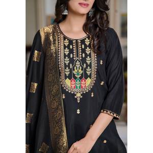 Magnifique ensemble élégant pour soirée, haut et bas avec dupatta, taille XL - Product Image 1
