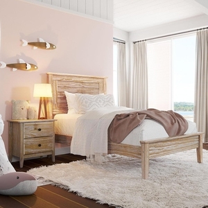 Muebles de dormitorio tallados a mano con almacenamiento, madera de alta calidad, la mejor cama de plataforma de madera rústica hecha a mano, tamaño King - Product Image 1