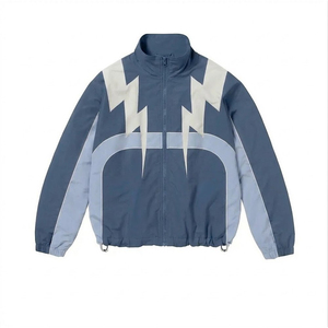 New Demanding Custom Printed Logo Grey Multiple Men's Nylon <b>Wind</b> <b>Breaker</b> Shorts Sets For Summer Wear Men Sets Streetwear Jackets - Product Image 2