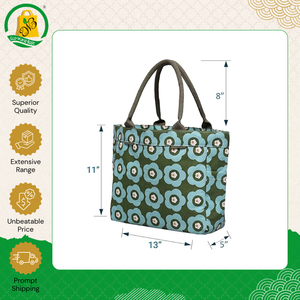 Hot Sale Eco-Friendly Biodegradable Cotton Shopping Fancy <b>Handbag</b> with Zipper Closure Casual Shoulder Carry Bag at Low Price - Product Image 2
