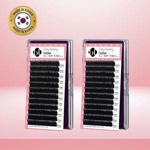 [BL Lashes] ขนตาปลอมแบบพัดง่าย พรีเมียม ผลิตจากเส้นใย PBT ผสมจากเกาหลี (B,C,D,J Curl)(0.07~0.13มม.) นุ่มเป็นธรรมชาติ - Product Image 1