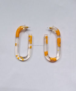 Pendientes de Aro Abiertos de Calidad para Mujer, Aniversario, Amantes, Modernos, Clásicos, de Resina, Nuevos Accesorios de Moda - Product Image 3