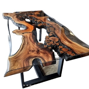 FINI APPORTER et BOIS Meilleure qualité Meubles de maison de luxe en bois de noyer massif Restaurant Salle à manger Café Rivière Cuisine Époxy - Product Image 6