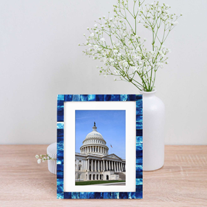 Modern Indian Handmade Resin Brass Inlay 6-Color <b>Printed</b> Photo <b>Frame</b> Customized Size Color Non-<b>Printing</b> Funeral Decorative - Product Image 1