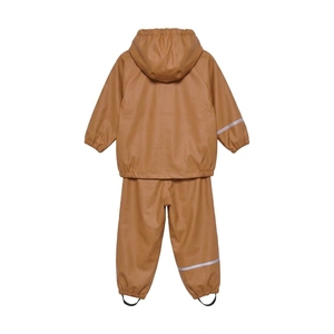 Ensemble imperméable à capuche et pantalon en tissu PU écologique pour activités de plein air et camping - Product Image 2