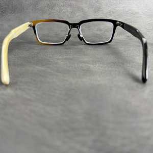 Lunettes en corne faites à la main, matériau organique, style artisanal naturel, écologiques, monture en buffle moderne, réglables, Art HASAN CRAFT - Product Image 2