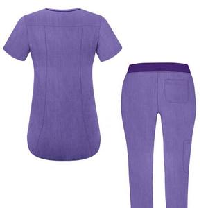 New Fashion Medical Uniforms Nursing <b>Scrubs</b> Joggers <b>Sets</b> 100% Polyester Knitted Quick Dry Breathable Male Female <b>Scrub</b> <b>Sets</b> - Product Image 2