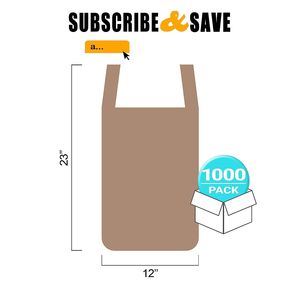 แพ็ค1000เสื้อยืดช็อคโกแลตบางเฉียบ12x6x23ถุง0.65ถุงพลาสติกทึบแสงสำหรับซื้อของชำสำหรับร้านค้าและร้านอาหาร - Product Image 2