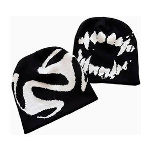Manufacturer Jacquard Mohair Gravity Vision <b>Winter</b> <b>Caps</b> <b>For</b> Women & <b>Men</b> Custom Beanie Mea Blame Skull <b>Cap</b> Knit Hat With Logo - Product Image 1