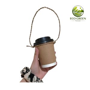 Eco Seagrass Bohemian Design <b>Reusable</b> Eco-Friendly Business Gift Takeaway Drink Holder Custom Size Beverage Sleeve Handle Eco - Product Image 2