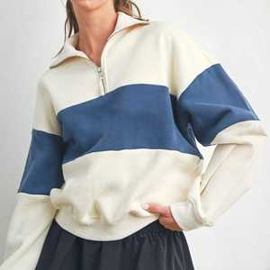 Sweat-shirt à capuche court surdimensionné avec logo personnalisé, dernier design, prix abordable pour femmes - Product Image 5