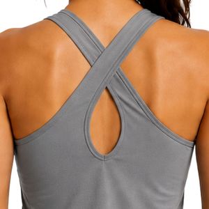 Gray Women Racerback Tank Top Minimal <b>Leaf</b> Print Sleeveless Gym Yoga Fitness Workout Moisture Wicking Activewear Custom ODM - Product Image 5